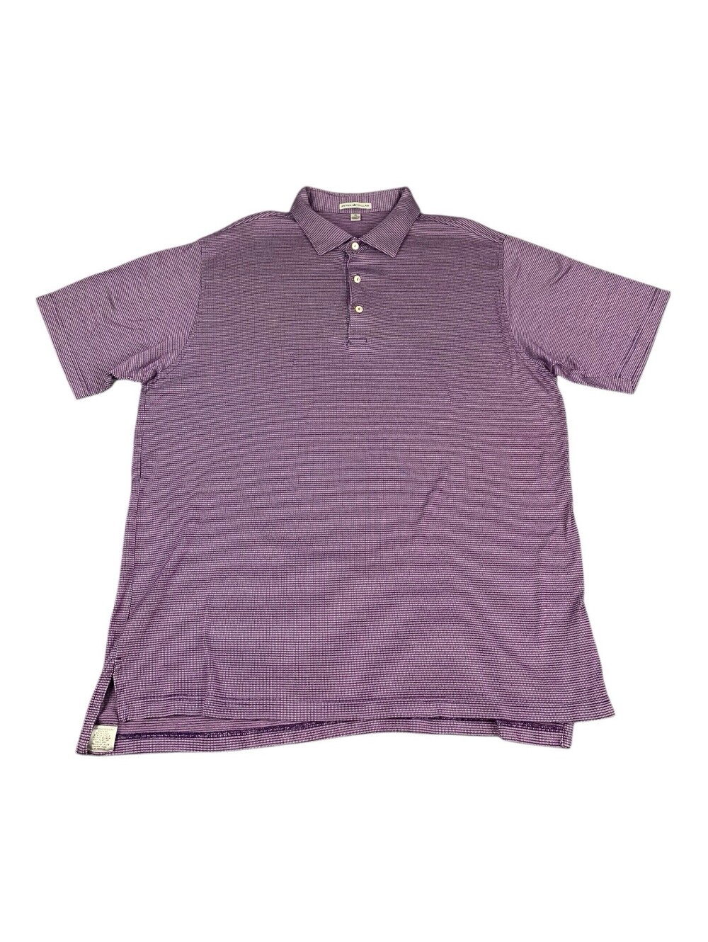 Peter Millar Golf Polo Shirt, 100% Cotton, Purple, Made in Korea, Men's Size XL